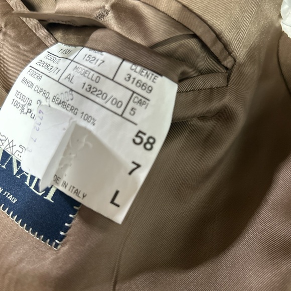 Canali Tan and Black Checkered Blazer - Picture 5 of 6